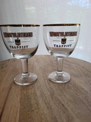 2 kleine (degustatie) bierglazen van Westvleteren, nieuw beschikbaar voor biedingen