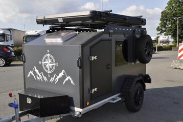 Dark Moon Camper  Taïga Teardrop Mini caravane, Entreprise, 65 kg, Jusqu'à 4 m, 500 - 750 kg