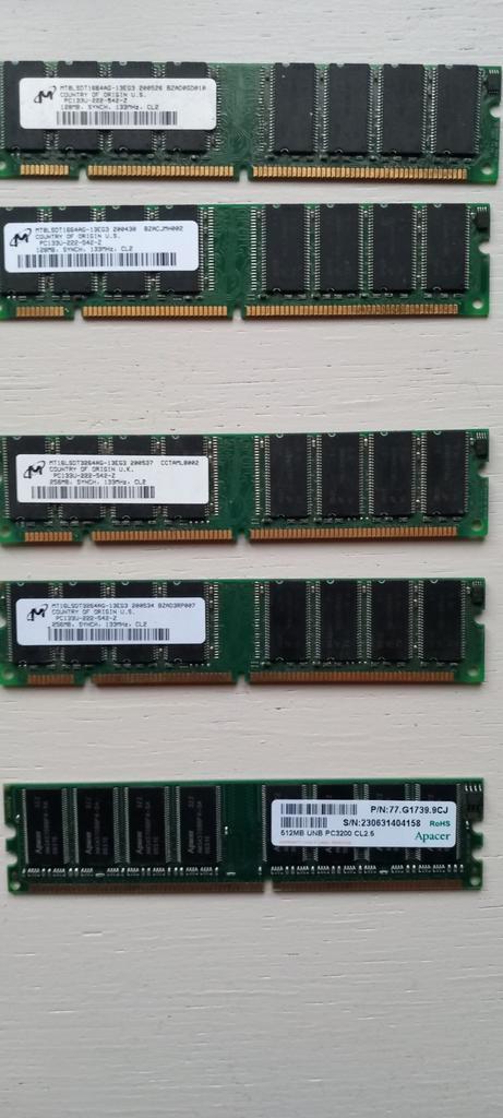Geheugen latjes DDR, Informatique & Logiciels, Mémoire RAM, DDR, Enlèvement