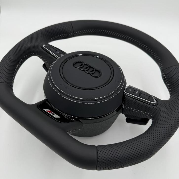 Audi stuur vlak leer compleet S RS, Auto-onderdelen, Besturing, Audi, Nieuw, Ophalen of Verzenden