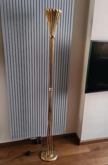 Hollywood regency staanlamp messing / brass , Italy, 70/80s beschikbaar voor biedingen