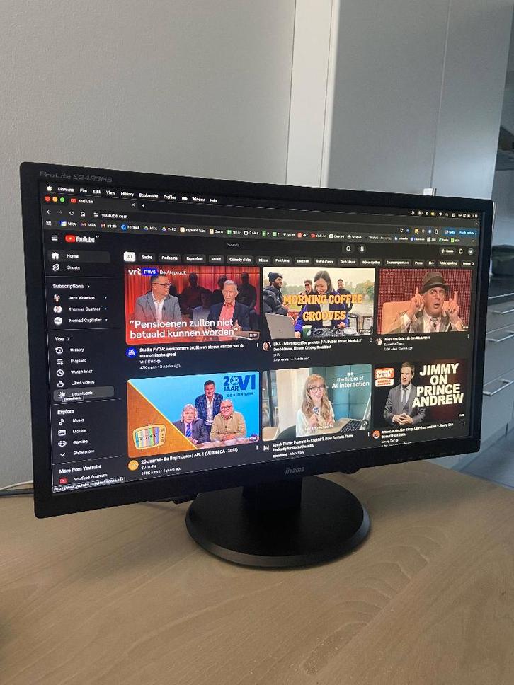 iiyama ProLite E2483HS monitor (HDMI), Computers en Software, Monitoren, Gebruikt, 60 Hz of minder, DisplayPort, DVI, HDMI, VGA