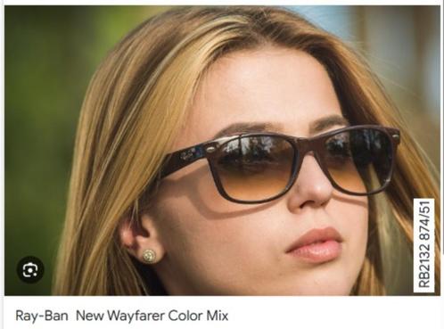 RAY BAN 2132 New Wayfarer 55mm - 18 - 2N unisex model, Handtassen en Accessoires, Zonnebrillen en Brillen | Dames, Zo goed als nieuw