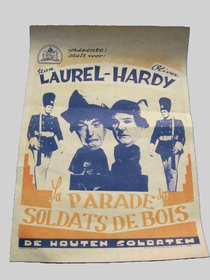 AFFICHE POSTER LAUREL & HARDY, Verzamelen, Posters, Reclame, Ophalen