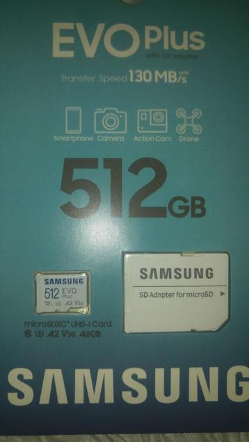carte samsung evo plus 512 gb kaart  beschikbaar voor biedingen