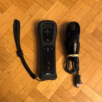 Nintendo Wii Controller Motion Plus Inside + Nunchuck Zwart beschikbaar voor biedingen