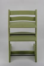 Stokke Tripp Trapp Moss Green — Modèle d'escalier de voyage, Envoi, Comme neuf, Chaise évolutive, Ceinture(s)