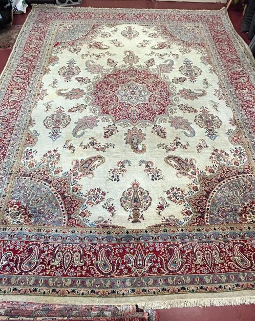 Prachtig Groot handgeknoopt tapijt IRAN (Kerman) 405x298 cm, Maison & Meubles, Ameublement | Tapis & Moquettes, Utilisé, Rectangulaire