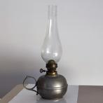 Oude olielamp gemaakt van echt tin, Huis en Inrichting, Verzenden, Zo goed als nieuw