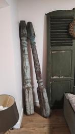 Set antieke houten pilaren / zuilen – originele patina, Enlèvement, Utilisé