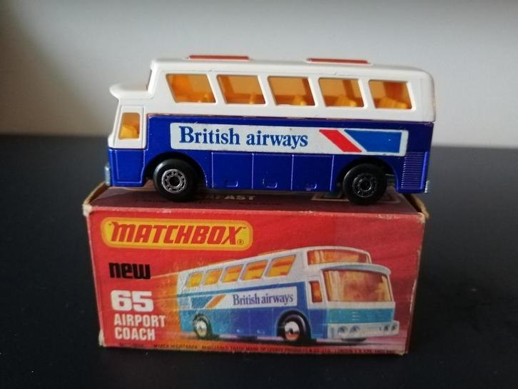 Lesney Matchbox Superfast #65 Airport Coach in doosje, Hobby en Vrije tijd, Modelauto's | Overige schalen, Zo goed als nieuw, Ophalen of Verzenden
