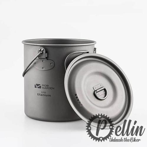 Titanium kookpot met deksel 1,25 liter van Mobi Garden, Caravans en Kamperen, Kampeeraccessoires, Nieuw, Ophalen of Verzenden