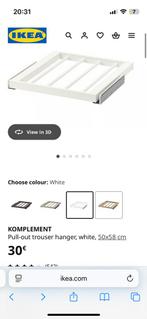 2 x KOMPLEMENT Pull-out trouser hanger, white, 50x58 cm, Huis en Inrichting, Kasten | Kleerkasten, Ophalen, Zo goed als nieuw