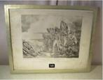 Mooie Antieke Gravure 'Combat de Thuir' - Grenier, Antiek en Kunst, Kunst | Etsen en Gravures, Ophalen of Verzenden