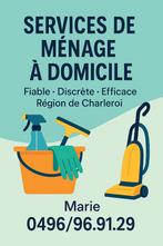 Services de ménage à domicile – Région de Charleroi, Vacatures, 33 - 40 uur, Vanaf 10 jaar, Overige vormen, Geschikt als bijbaan