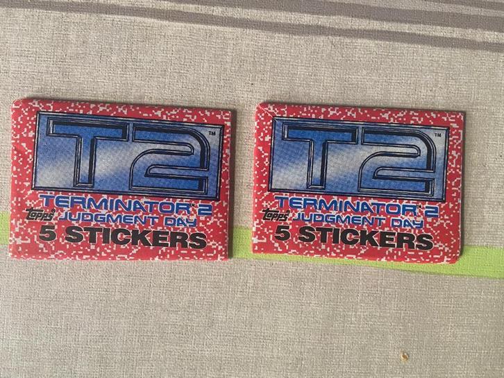 Vintage stickers Terminator 2 Judgment Day (Zeldzaam), Hobby en Vrije tijd, Verzamelkaartspellen | Yu-gi-Oh!, Nieuw, Meerdere kaarten