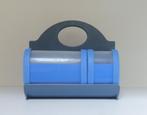 Tupperware Garde Épices + Support - Gris & Bleu, Maison & Meubles, Bleu, Boîte, Utilisé, Enlèvement ou Envoi