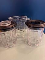 Set maatbekers voor op keukenrobot KitchenAid, Ophalen of Verzenden, Zo goed als nieuw, Glas, Overige typen