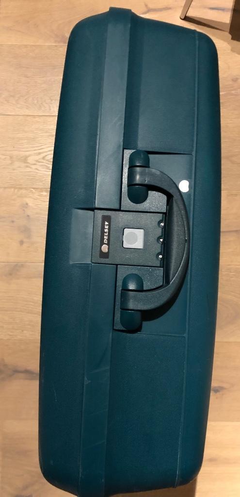 VALISE DELSEY Grande-Verte, vintage, Propre !!, Handtassen en Accessoires, Koffers, Gebruikt, Hard kunststof, 60 tot 70 cm, 45 tot 55 cm