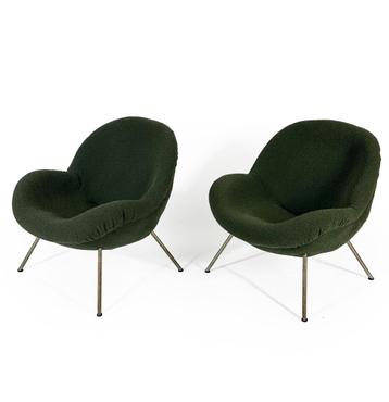 Fritz Neth - "Egg" Chairs, 1950's, Enlèvement, Comme neuf, Tissus