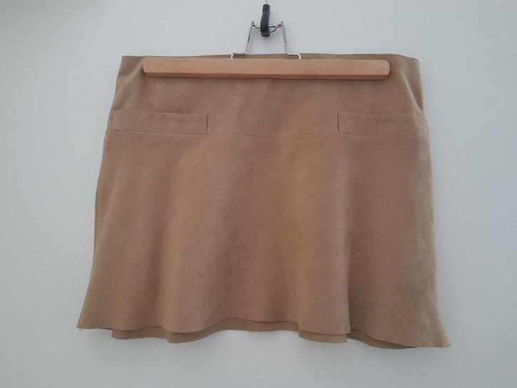 Vintage Zara - minirok in daim / suede, small / 36, Kleding | Dames, Rokken, Maat 36 (S), Bruin, Ophalen of Verzenden