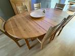 Eettafel met 6 stoelen, Huis en Inrichting, Tafels | Eettafels, Ophalen, Gebruikt, 100 tot 150 cm, Vijf personen of meer