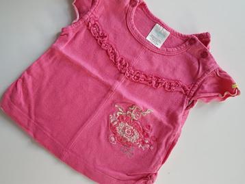 CAKEWALK - Blouse rose avec fleur - T.3 mois, Cakewalk, Enlèvement ou Envoi, Utilisé, Chemisette ou Manches longues