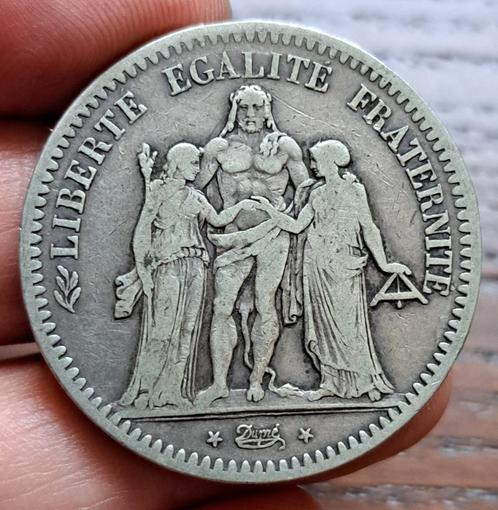 Frankrijk - 5 Francs type Hercules 1849, Postzegels en Munten, Munten | Europa | Niet-Euromunten, Losse munt, Frankrijk, Zilver