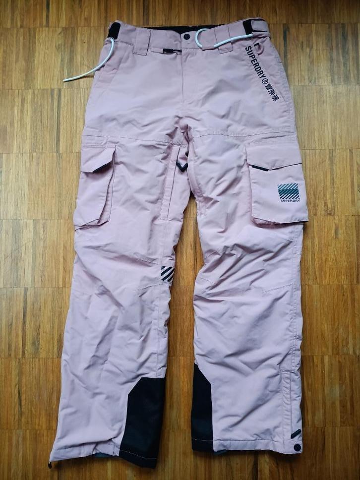 Lichtroze skibroek Superdry, Sport en Fitness, Skiën en Langlaufen, Zo goed als nieuw, Kleding, Ski, Ophalen of Verzenden
