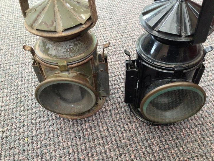 Vintage treinlampen, Hobby en Vrije tijd, Modeltreinen | Overige schalen, Gebruikt, Analoog, Ophalen