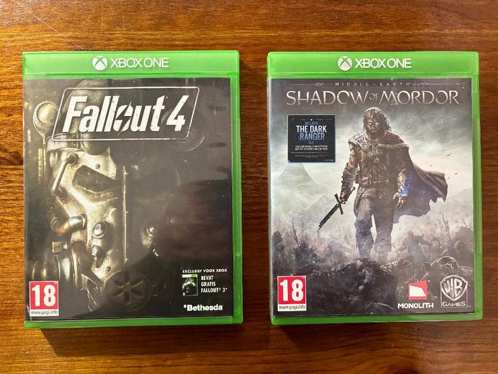 Xbox One : Fallout 4 & Shadow of Mordor, Games en Spelcomputers, Games | Xbox One, Gebruikt, Overige genres, Ophalen of Verzenden