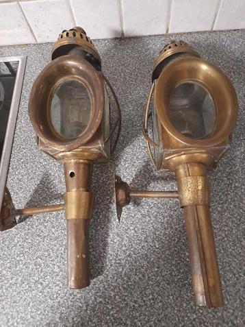 2 Antieke koetslampen.  beschikbaar voor biedingen