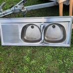 Wastafel FRANKE met Grohe-kraan . 130 x 52 buitenmaat ., Ophalen, Gebruikt