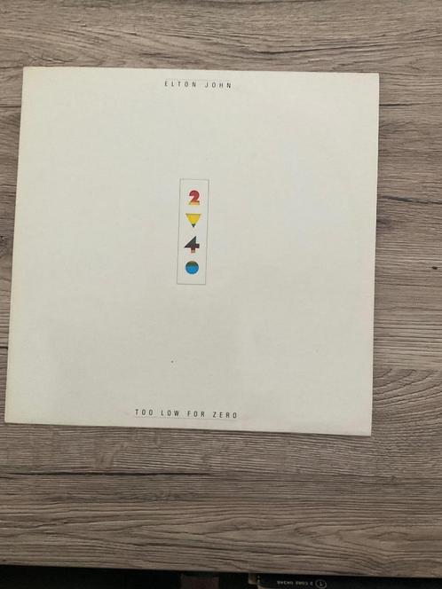 ELTON JOHN - TOO LOW FOR ZERO, Cd's en Dvd's, Vinyl | Pop, Zo goed als nieuw, 1980 tot 2000, Overige formaten, Ophalen of Verzenden