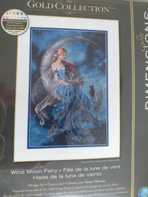 Borduurpakket Wind Moon Fairy van Dimensions Gold, Hobby en Vrije tijd, Borduren en Borduurmachines, Nieuw, Borduurpakket, Verzenden