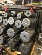 20 x Les Mills Bodypump set inclusief rek!, Sport en Fitness, Fitnessmaterialen, Ophalen, Gebruikt, Benen, Halterset