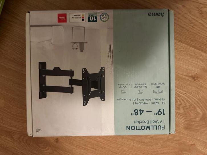 Hama Fullmotion 19—48" tv-muurbeugel, nieuw, Audio, Tv en Foto, Televisiebeugels, Nieuw, Ophalen