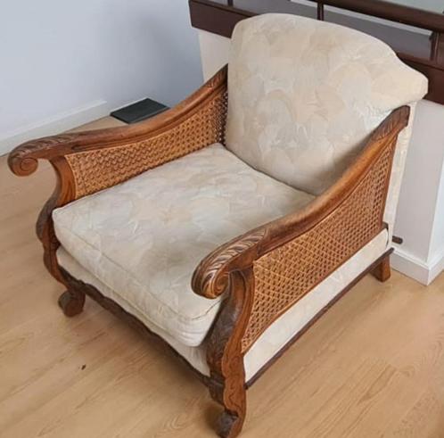 Engelse bergère-set (George V, ca. 1920) – 4-delig, Antiek en Kunst, Antiek | Meubels | Stoelen en Sofa's, Ophalen