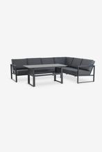 Nieuwe aluminium-loungeset met verstelbare tafel in hoogte, Tuin en Terras, Ophalen, Nieuw, Aluminium, Verstelbaar