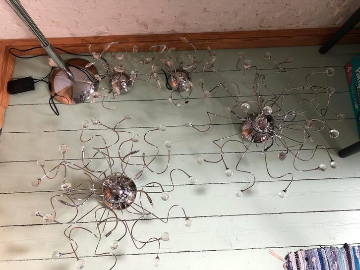 Lot hanglampen (5 + 1 staanlamp) prijs bespreekbaar, Antiek en Kunst, Antiek | Verlichting, Ophalen