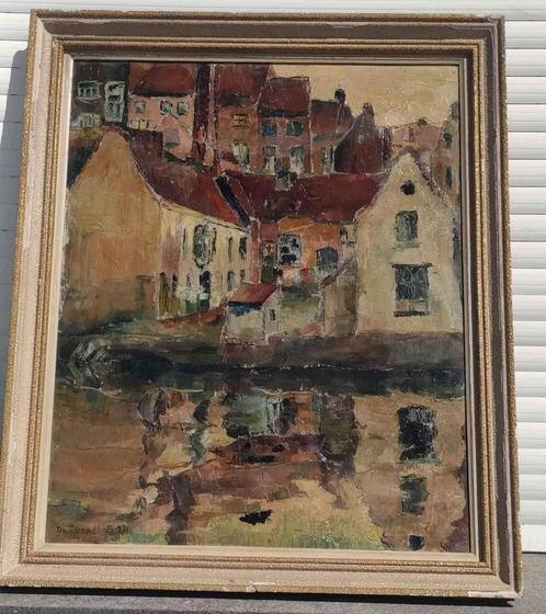 Huile sur toile signe alfons de clercq, Antiek en Kunst, Kunst | Schilderijen | Klassiek, Ophalen