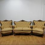 Vintage, zithoek, bank en twee fauteuils. Tweezitsbank, Huis en Inrichting, Gebruikt, Stof, Ophalen of Verzenden