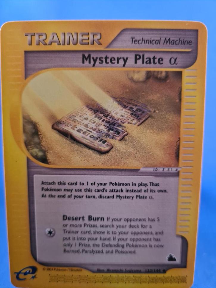 Mystery Plate α 133/144 - Skyridge, Hobby en Vrije tijd, Verzamelkaartspellen | Pokémon, Gebruikt, Verzenden