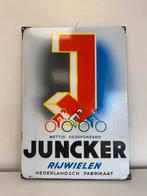 JUNCKER rijwielen emaille reclamebord, Antiek en Kunst, Ophalen of Verzenden
