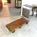 oude ijzeren vintage marktwagentje/trolley KAR L 127 B 45, Doe-het-zelf en Bouw, Gebruikt, Transportkar, Ophalen