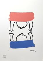 Keith Haring - L'histoire du rouge et du bleu (16), Antiquités & Art, Art | Lithographies & Sérigraphies, Enlèvement ou Envoi
