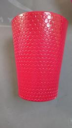 Vase en faïence rouge motif écaille de poisson, Maison & Meubles, Comme neuf, Autres matériaux, Moins de 50 cm, Rouge