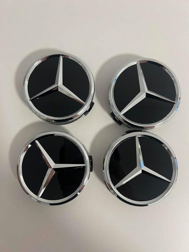 Mercedes Benz wiel naafdoppen naafkap wieldop centre cap75mm, Auto diversen, Wieldoppen, Nieuw, Ophalen of Verzenden