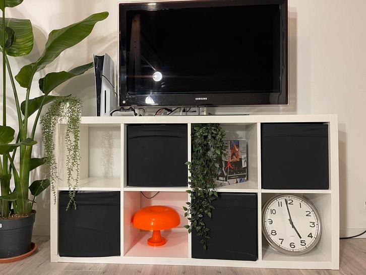 Witte IKEA plank — modulair — met dozen en laden, Huis en Inrichting, Kasten | Wandmeubels, Zo goed als nieuw, Ophalen