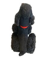 Vintage pluche poedel hond - zwart - jaren 60-70, Gebruikt, Stoffen beer, Info@keukiesshop.com, Keukies Shop
